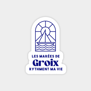 Ile de Groix the tides punctuate my life - Brittany Morbihan 56 Sea Holidays Beach Sticker